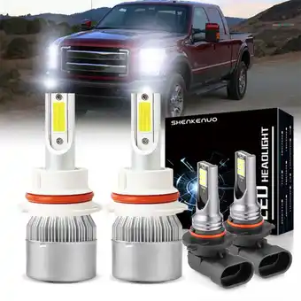 Walmart 9007 9145 High/Low Beam Fog Lights for Ford F250 F350 Super Duty 2001-2004 LED Headlight offer