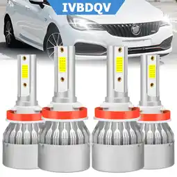 Walmart IVBDQV H9/H11 High Low Beam For Buick Verano 2012-2017 LED Headlight Bulbs 4pcs offer