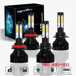 Walmart For sonic 2017 2018 2019 2020 Headlights,9005 H11 LED High/Low Beam Bulbs,4pcs offer