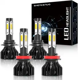 Walmart For Ford Escape 2013-2020 LED Headlight Bulbs 9005+H11 High Beam + H11 Low Beam 4pc offer