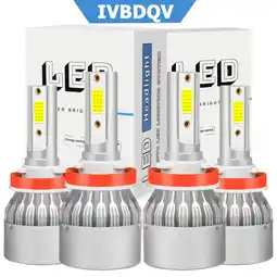 Walmart IVBDQV H9/H11 High Low Beam For Cadillac CTS 2008-2013 2014 2015 LED Headlight Bulbs 4pcs offer