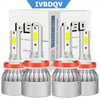 Walmart IVBDQV H9/H11 High Low Beam For Cadillac CTS 2008-2013 2014 2015 LED Headlight Bulbs 4pcs offer