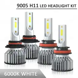Walmart BSBSDJB LED Headlight Bulbs, 6000K Cool White Automotive Bulb Fits Toyota Camry 2007-2014, 4-Pack offer