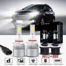 Walmart For Hyundai IX35 2015 9012 Headlights 9012 High/Low Beam Headlights and 880 LED Fog Light Bulbs 4pc offer