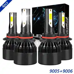 Walmart For Honda Accord Sedan 2008 2009 2010 2011 2012 LED Headlight Bulb Kit 9005 9006 High Low Beam White offer