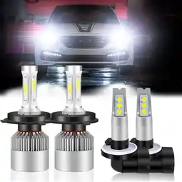 Walmart For 2005-2006 Hyundai Santa Fe LED Headlight Bulbs 9003/H4 High/Low Beam 881 Fog light Bulbs 4pc offer