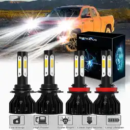 Walmart For 2007-2013 Toyota Tundra 4-Sides Headlights,9005/HB3 H11 High Beam/Low Beam 4pcs offer