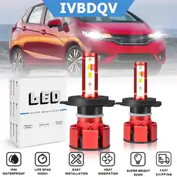 Walmart For Honda Fit 2007-2019 LED Headlights H4 High/Low Beam Conversion Kit 6000LM Bright White Bulb 2Pcs offer