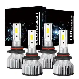 Walmart 9005 9006 LED Headlights Kit Combo Bulbs 6000K High Low Beam Super White Bright offer