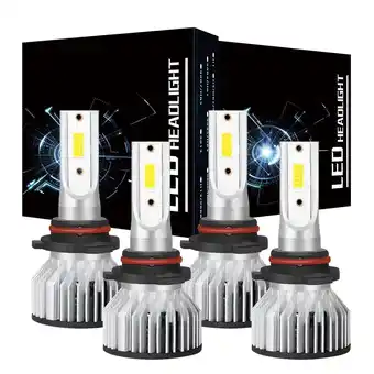Walmart 9005 9006 LED Headlights Kit Combo Bulbs 6000K High Low Beam Super White Bright offer