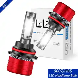 Walmart OBNDVU 9007/HB5 LED Headlight Bulb High Low Beam 60W 12000LM 6000K White Super Bright 2pcs offer