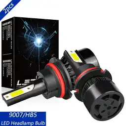 Walmart OBNDVU 9007/HB5 LED Headlight Bulb High Low Beam Headlamp Bulb Conversion Kit 6000K White 2pcs offer