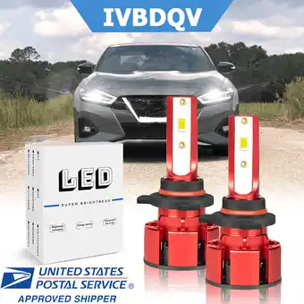 Walmart IVBDQV 9012 LED Headlight for Nissan Maxima 2004-2007 High/Low Beam 6000K Bright White 2Pcs offer