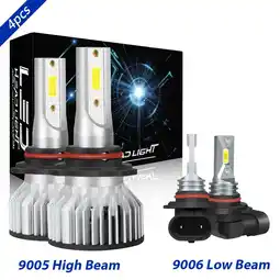 Walmart Obndvu for Scion tC 2005-2007 LED Headlight Bulbs Kit 9005 High+9006 Low Beam 6000K White 4x offer