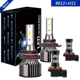 Walmart 9012 High&Low Beam+H11 Fog Light for GMC Acadia 2013-2019 LED Headlight Bulbs Kit White 4pcs offer