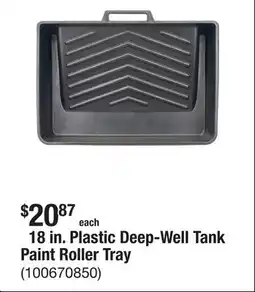 The Home Depot 18 in. Plastic Deep-Well Tank Paint Roller Tray offer