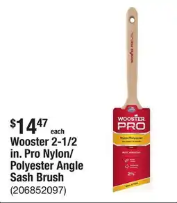 The Home Depot Wooster 2-1/2 in. Pro Nylon/Polyester Angle Sash Brush offer