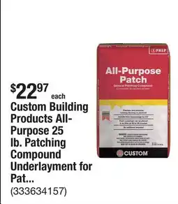 The Home Depot Custom Building Products All-Purpose 25 lb. Patching Compound Underlayment for Patching/Repair offer