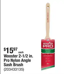 The Home Depot Wooster 2-1/2 in. Pro Nylon Angle Sash Brush offer