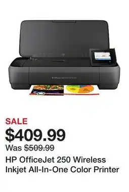 Office Depot HP OfficeJet 250 Wireless Inkjet All-In-One Color Printer offer