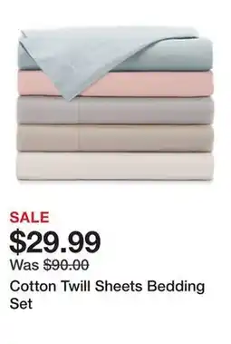 Belk Cotton Twill Sheets Bedding Set offer