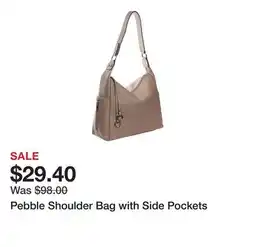 Belk Pebble Shoulder Bag with Side Pockets offer