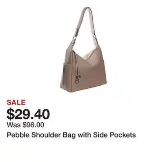 Belk Pebble Shoulder Bag with Side Pockets offer