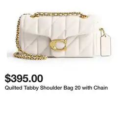 Belk Quilted Tabby Shoulder Bag 20 with Chain offer