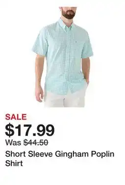 Belk Short Sleeve Gingham Poplin Shirt offer