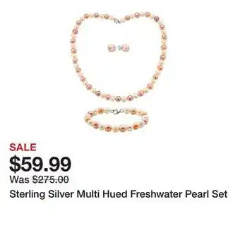 Belk Sterling Silver Multi Hued Freshwater Pearl Set offer