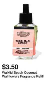 Bath & Body Works Waikiki Beach Coconut Wallflowers Fragrance Refill offer