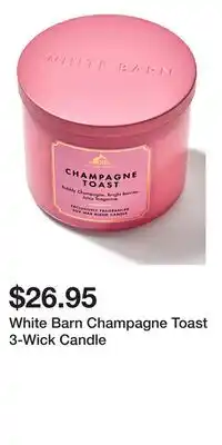 Bath & Body Works White Barn Champagne Toast 3-Wick Candle offer