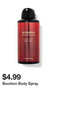 Bath & Body Works Bourbon Body Spray offer