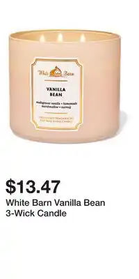 Bath & Body Works White Barn Vanilla Bean 3-Wick Candle offer