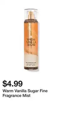 Bath & Body Works Warm Vanilla Sugar Fine Fragrance Mist offer