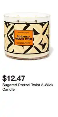 Bath & Body Works Sugared Pretzel Twist 3-Wick Candle offer