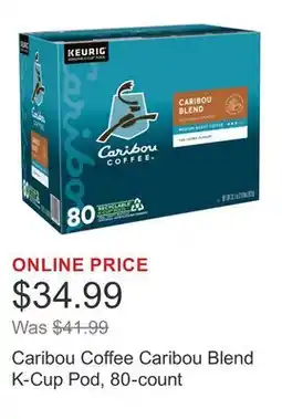 Costco Caribou Coffee Caribou Blend K-Cup Pod, 80-count offer