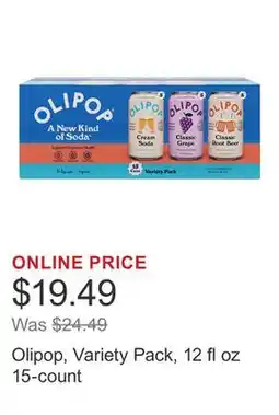 Costco Olipop, Variety Pack, 12 fl oz 15-count offer