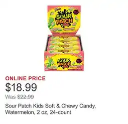 Costco Sour Patch Kids Soft & Chewy Candy, Watermelon, 2 oz, 24-count offer