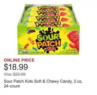 Costco Sour Patch Kids Soft & Chewy Candy, 2 oz, 24-count offer