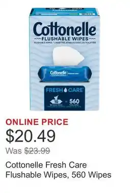 Costco Cottonelle Fresh Care Flushable Wipes, 560 Wipes offer