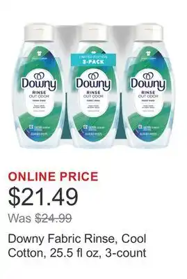 Costco Downy Fabric Rinse, Cool Cotton, 25.5 fl oz, 3-count offer