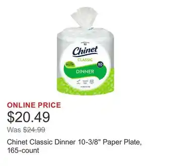 Costco Chinet Classic Dinner 10-3/8 Paper Plate, 165-count offer