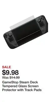 Game Stop GameStop Steam Deck Tempered Glass Screen Protector with Track Pads offer