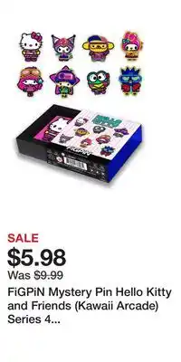 Game Stop FiGPiN Mystery Pin Hello Kitty and Friends (Kawaii Arcade) Series 4 GameStop Exclusive offer