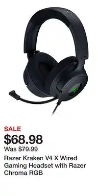 Game Stop Razer Kraken V4 X Wired Gaming Headset with Razer Chroma RGB offer