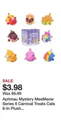 Game Stop Aphmau Mystery MeeMeow Series 6 Carnival Treats Cats 6-In Plush (Styles May Vary) offer