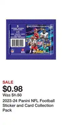 Game Stop 2023-24 Panini NFL Football Sticker and Card Collection Pack offer