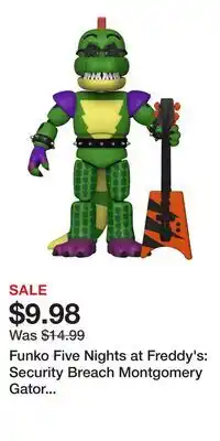 Game Stop Funko Five Nights at Freddy's: Security Breach Montgomery Gator Action Figure offer
