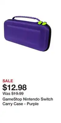 Game Stop GameStop Nintendo Switch Carry Case - Purple offer